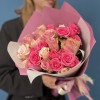 Букет из 17 нежных розовых роз