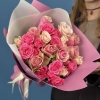 Букет из 17 нежных розовых роз