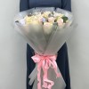 25 розовых роз Пинк Атена 50 см с эвкалиптом