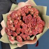25 кустовых кирпично-белых роз Медия 40 см