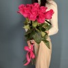 11 малиновых роз Пинк Флойд 70 см