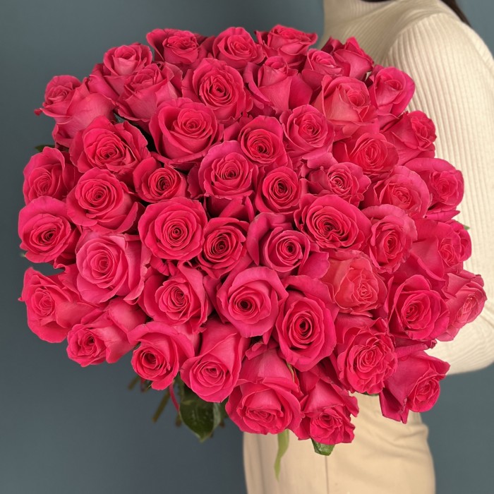 51 розовая роза Пинк Флойд 60 см