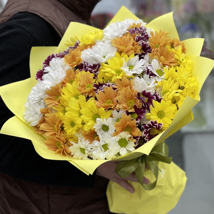 31 яркая хризантема Микс