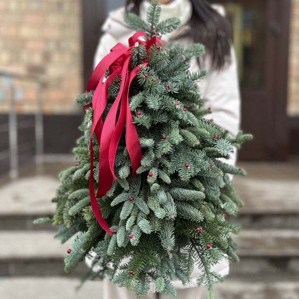 Новогодняя елочка Снегурочка в красном