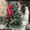 Новогодняя елочка Снегурочка в красном