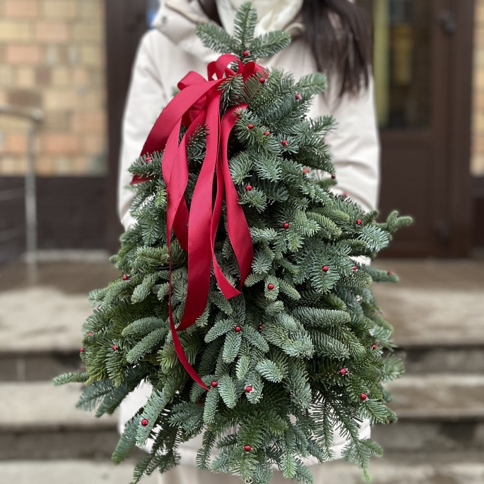 Новогодняя елочка Снегурочка в красном