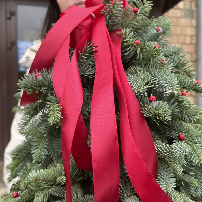 Новогодняя елочка Снегурочка в красном