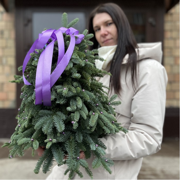 Новогодняя елочка Снегурочка в сиреневом