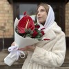 Зимний букет с красным Антуриумом