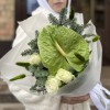 Зимний букет с зеленым Антуриумом