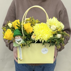 Букет дня в коробке гармония красок