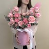Авторская коробка с розовыми розами