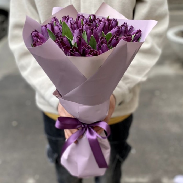 51 махровый фиолетовый тюльпан