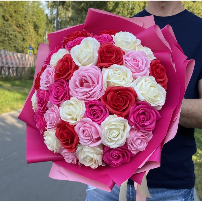 Букет из 35 мыльных роз