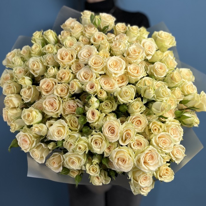 25 кустовых роз Аксана 70 см