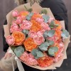 Микс из пионовидных роз Фри Спирит и Джульетта