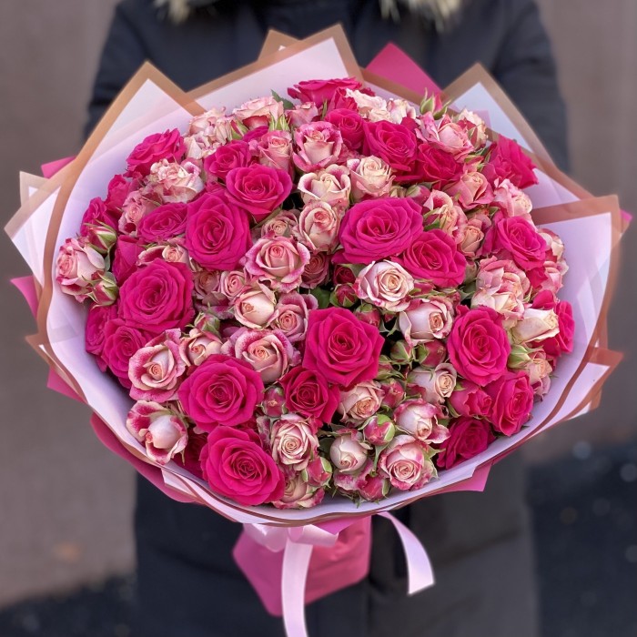 Дуэт кустовых роз Глория и Флиндерс Лейн