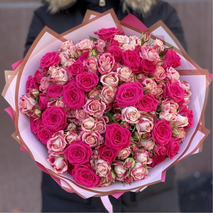 Дуэт кустовых роз Глория и Флиндерс Лейн