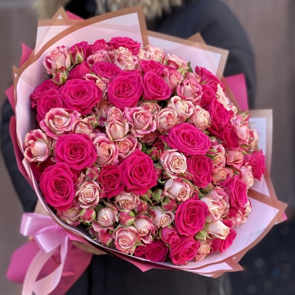 Дуэт кустовых роз Глория и Флиндерс Лейн