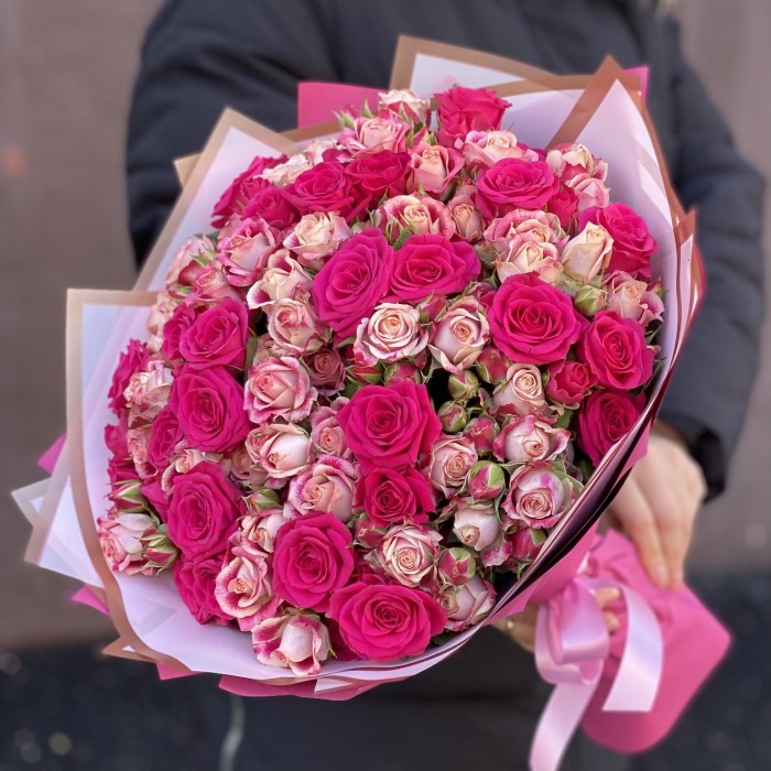 Дуэт кустовых роз Глория и Флиндерс Лейн