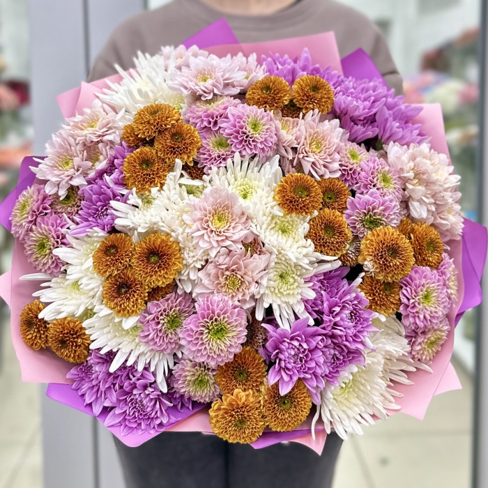 25 осенних хризантем Микс