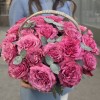 25 роз Кантри Блюз с эвкалиптом в корзине