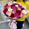 25 роз 60 см Нежный Микс