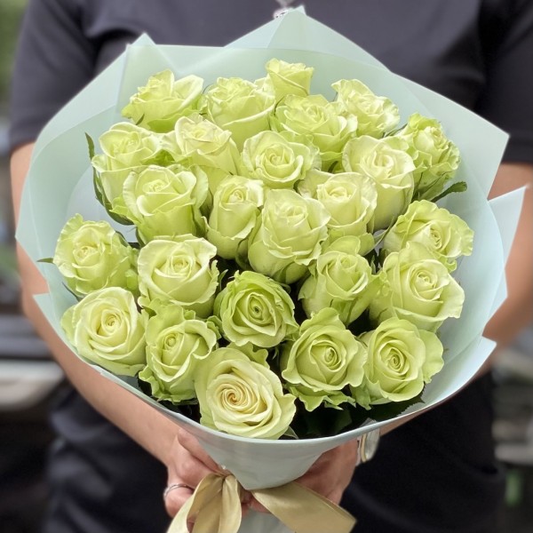 25 зеленых роз Ноель