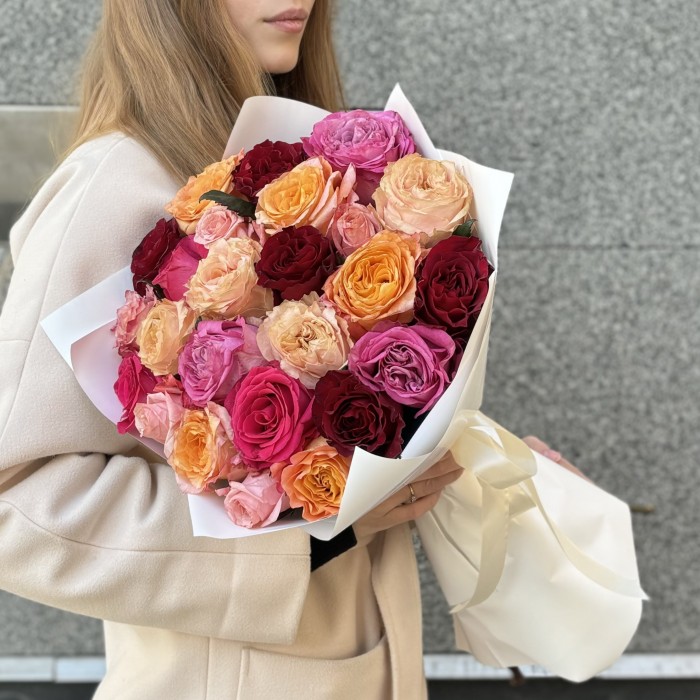 25 роз праздничный MIX