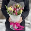 25 тюльпанов микс пастельных оттенков
