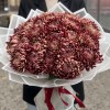 25 бордовых хризантем