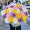 25 хризантем микс в упаковке
