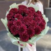 25 красных хризантем Ламира