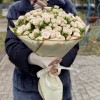 25 кремовых кустовых роз Рослин 40см