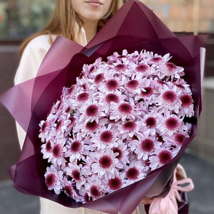 25 кустовых хризантем Стреза