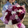 25 кустовых хризантем микс в упаковке