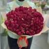 25 кустовых пионовидных роз Ред лэйс