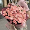 25 кустовых розовых роз Мадам Бомбастик 50 см