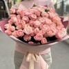 25 кустовых розовых роз Мадам Бомбастик 50 см
