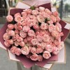 25 кустовых розовых роз Мадам Бомбастик 50 см