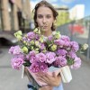 25 махровых лавандовых эустом