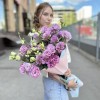 25 махровых лавандовых эустом