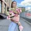 25 махровых розовых эустом