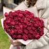 25 малиновых кустовых пионовидных роз Пати Трендсеттер