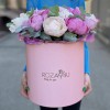 25 пионов Нежный микс в коробке