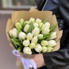 25 пионовидных белых тюльпанов в упаковке