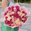 25 кустовых пионовидных роз Розовый вихрь