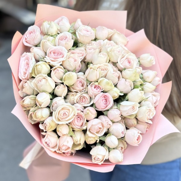 25 пионовидных кустовых роз Свит Блоссом