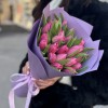 25 пионовидных розовых тюльпанов Квин оф Марвел