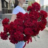 25 пышных красных роз Хартс